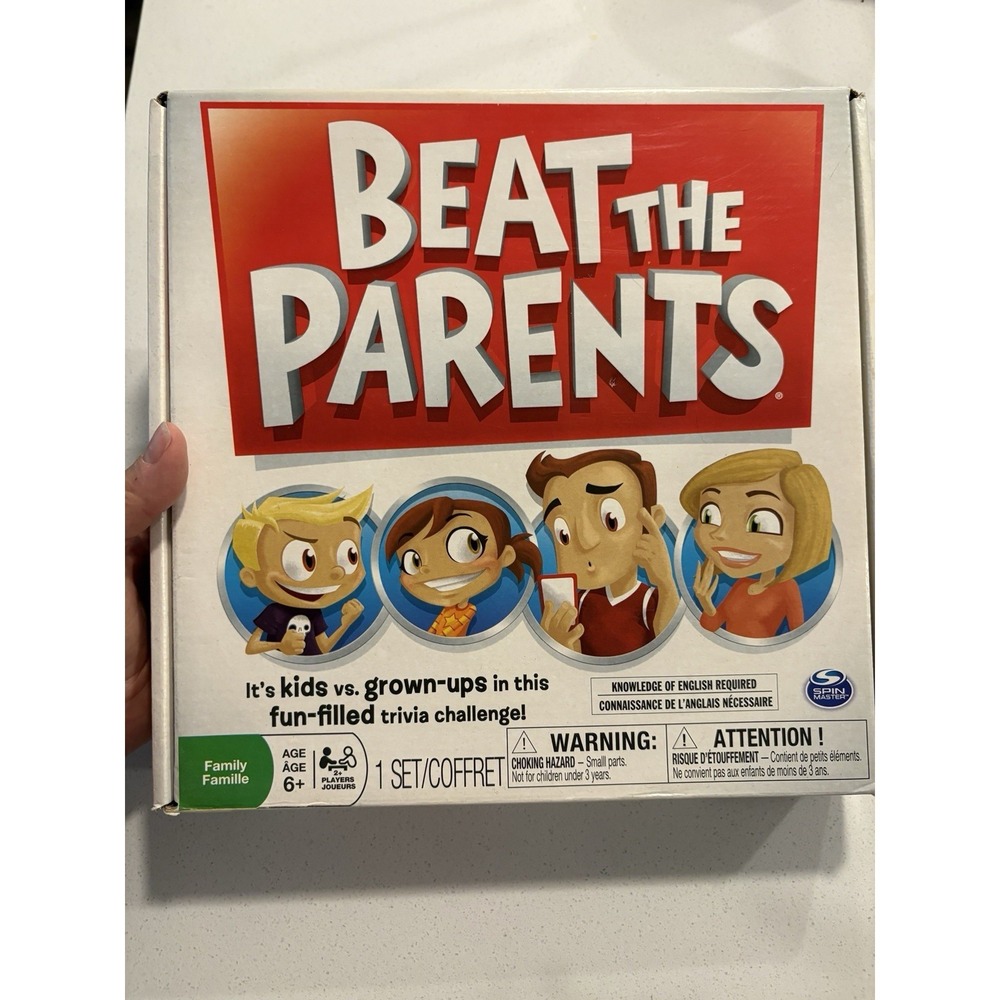 Beat The Parents Board Game Spin Master Kids vs Grown-Ups‎ Trivia - Complete